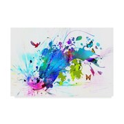 TRADEMARK FINE ART Ata Alishahi 'Explosion-Blue' Canvas Art, 22x32 ALI22216-C2232GG